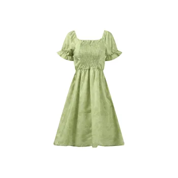 ZCDECO Short Sleeved Dress Women's Emerald Green