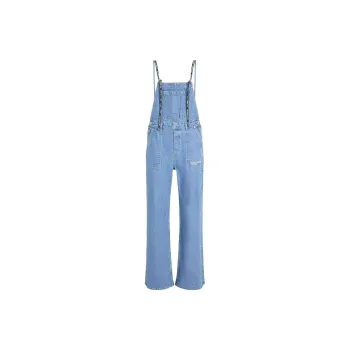 KARL LAGERFELD / Karl Lagerfeld Jeans Logo printed Spaghetti Straps Denim Dungarees