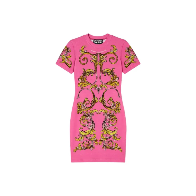 VERSACE JEANS COUTURE Outline Barocco T shirt Mini Dress-0