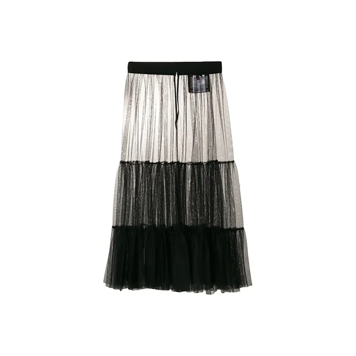 Moncler SS21 Casual Long Skirts Women's Black-0