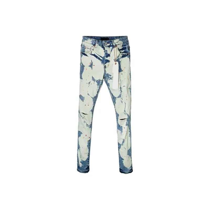 PAINT STAIN Jeans Unisex Blue White-0
