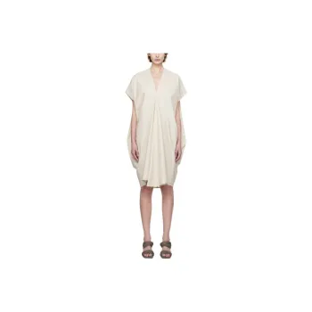 RICK OWENS/RO Short Sleeved Dresses Women's Ecru