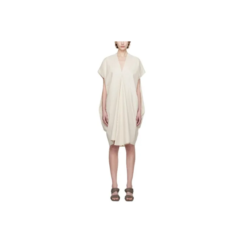 RICK OWENS/RO Short Sleeved Dresses Women's Ecru-0