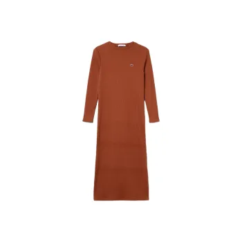 LACOSTE Long Sleeved Dresses Women's Orange