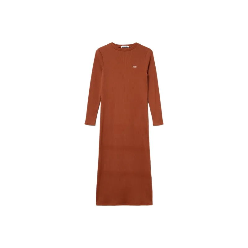 LACOSTE Long Sleeved Dresses Women's Orange-0