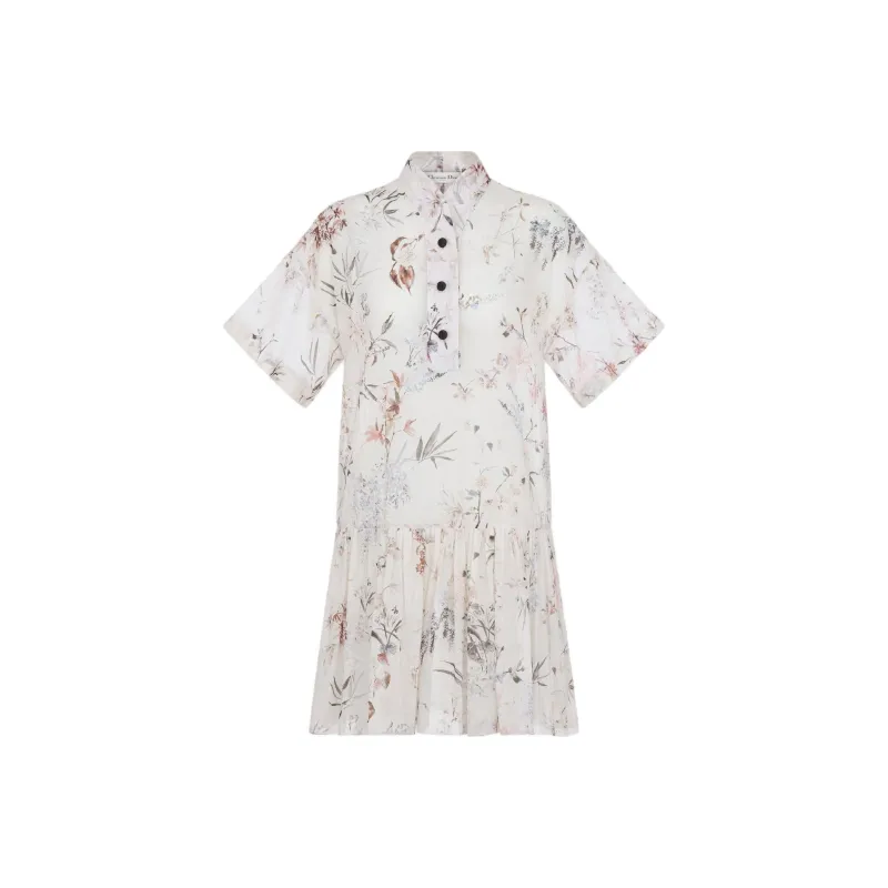 DIOR SS25 Short Sleeved Dress Women's White-0