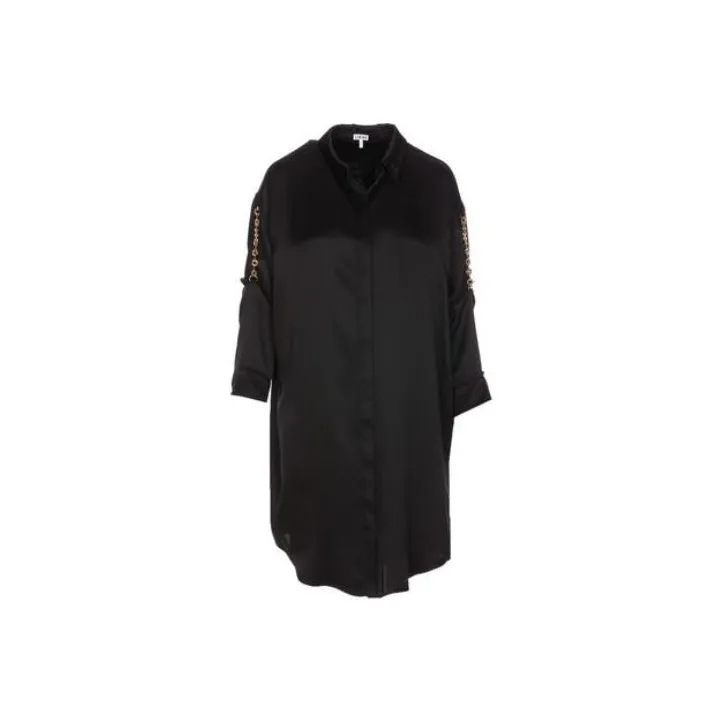 LOEWE Long Sleeved Dresses Women's Black-0