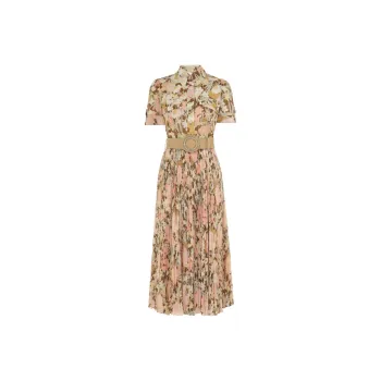 Zimmermann Pop Pleated Midi Dress
