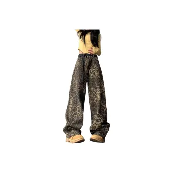 Concubine Zhu Jeans Women's Leopard Print