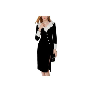 AIVEI Long Sleeved Dress Women's Black