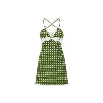 GIAMBATTISTA VALLI Slip Dresses Women's Feather Green