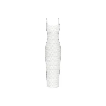 SKIMS RHINESTONE COVER UPS TANK LONG DRESS Slip Dresses Women's SMOKE/Smoke Gray