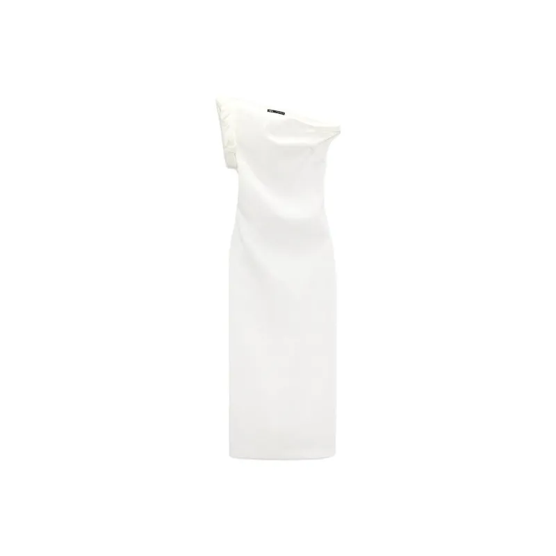 ZARA Sleeveless Dresses Women's White-0