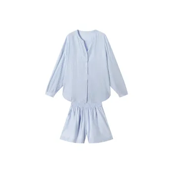 DIALOGUE Shirt Matching Set Women's Sea Salt Blue
