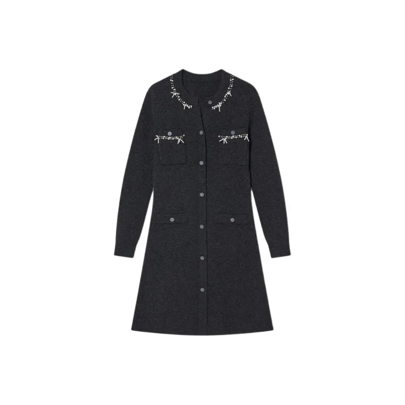 Goodland Long Sleeved Dresses Women's Carbon Gray-0