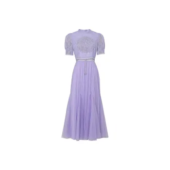 Duffy Fashion Short Sleeved Dresses Women's Purple