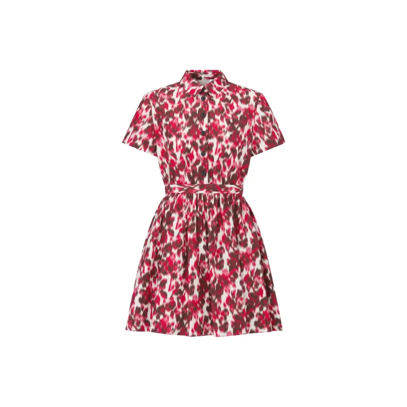 DIOR Short-Sleeved Dresses Women's Red-0