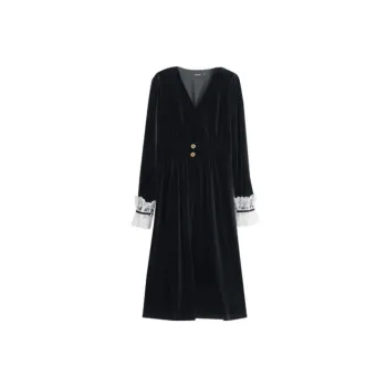 Olrain Long Sleeved Dresses Women's Black