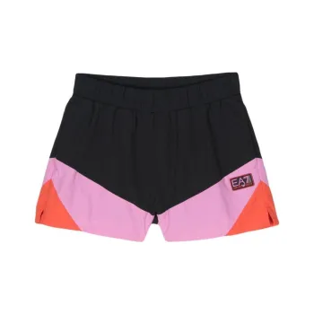 EMPORIO ARMANI Logo Appliqué Colour Block Shorts