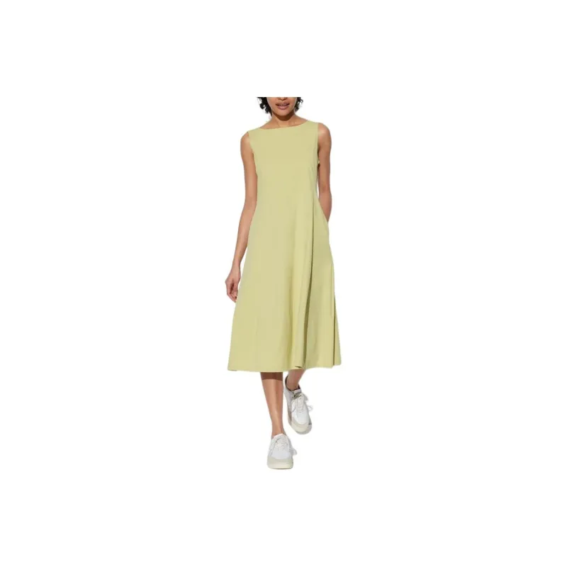 UNIQLO Sleeveless Dress Women's Light Green-0