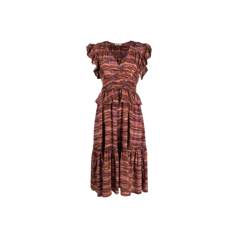 Ulla Johnson Bendetta Abstract print Silk Midi Dress-0