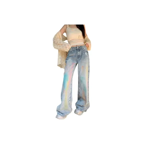 YICHEN Jeans Women's Blue