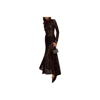 REFORMATION Luana Dress Long-Sleeved Dresses Women's Black