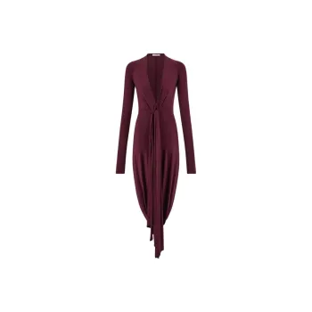FERRAGAMO Long-Sleeved Dresses Women's Deep Red