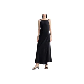 Roselingling Slip Dress Women's Elegant Black