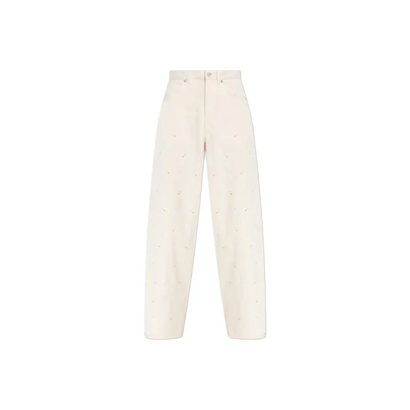 MARNI Embroidered Wide leg Jeans-0