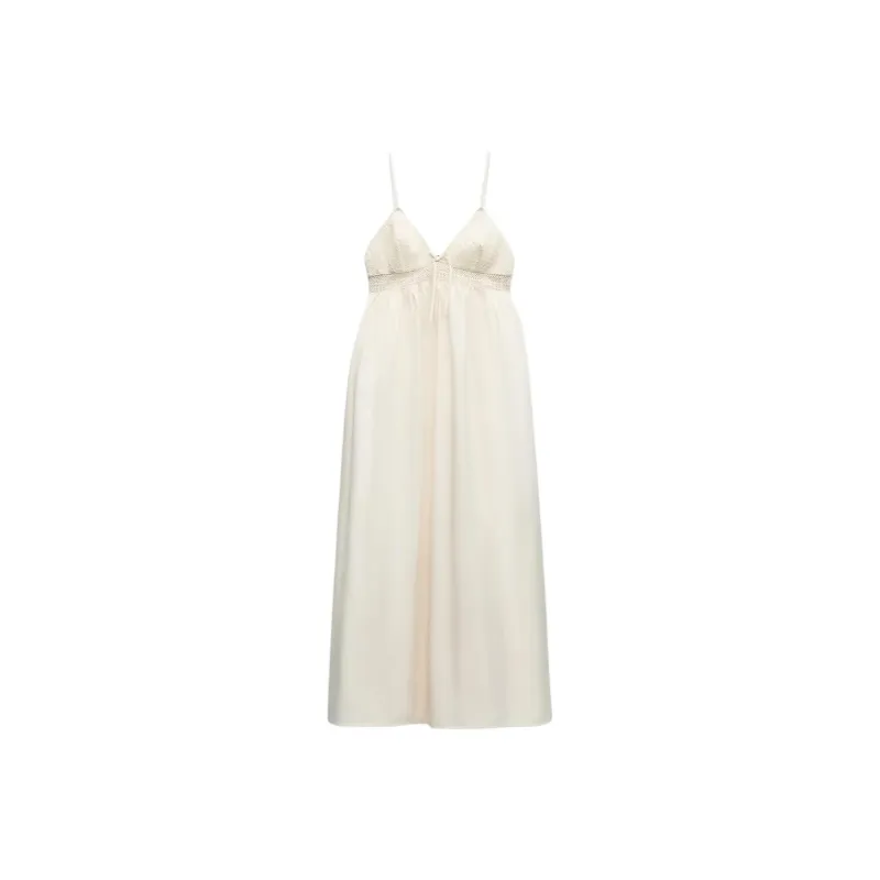 ZARA Slip Dresses Women's White-0