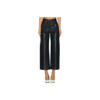 AGOLDE Leather Pants Women's Black