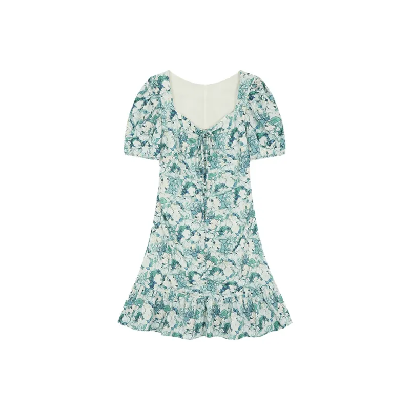 THE SEA LIFE Short Sleeved Dress Women's Turquoise-0