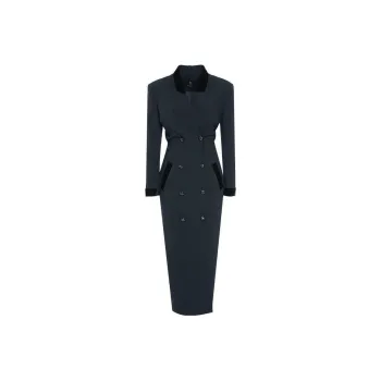 BESIONIA FW24 Long Sleeved Dresses Women's Black