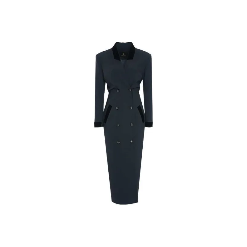 BESIONIA FW24 Long Sleeved Dresses Women's Black-0
