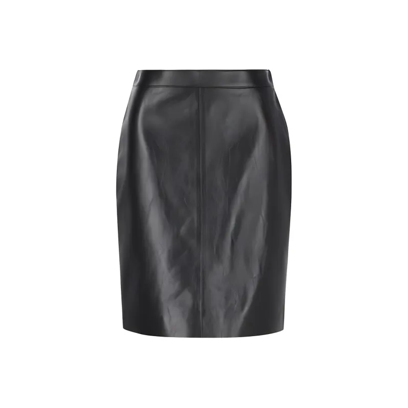 CELINE SS25 Spring Summer Women's Collection Leather Long Skirts Women's Black-0