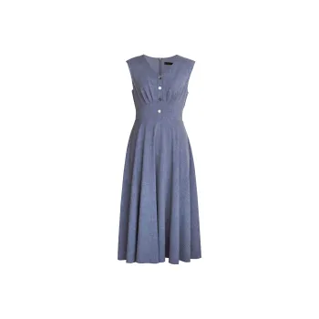 ROEYSHOUSE Sleeveless Dress Women's Denim Blue