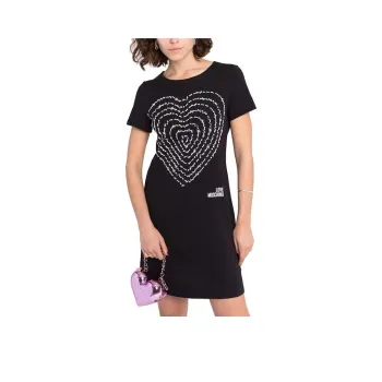 LOVE MOSCHINO Short Sleeved Dresses Women's Black