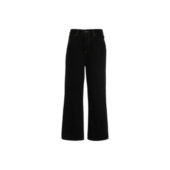 WARDROBE.NYC Logo patch Cotton Wide leg Jeans