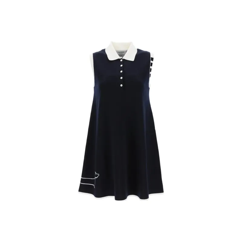 THOM BROWNE Sleeveless Dresses Women's Dark Blue-0