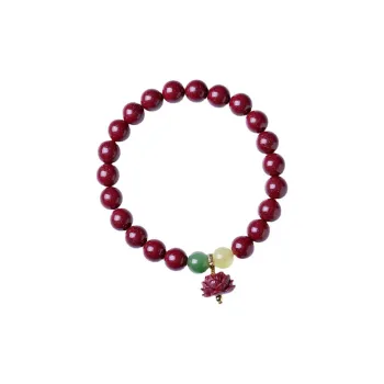 WUMZK Reconstructed Cinnabar Bracelets Unisex