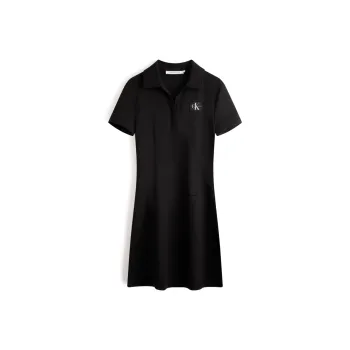 CALVIN KLEIN SS24 Series Short Sleeved Dress Women's Space Black