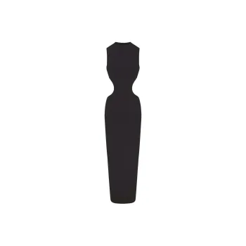 SKIMS FITS EVERYBODY CUT OUT OPEN BACK LONG DRESS Sleeveless Dress Women's ONYX/Onyx