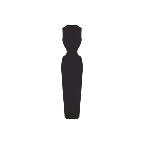 SKIMS FITS EVERYBODY CUT OUT OPEN BACK LONG DRESS Sleeveless Dress Women's ONYX/Onyx