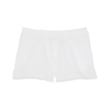 Victoria's Secret PINK By Frankies Bikinis Madison Boxer Poplin Short / WP Casual Shorts Women's White
