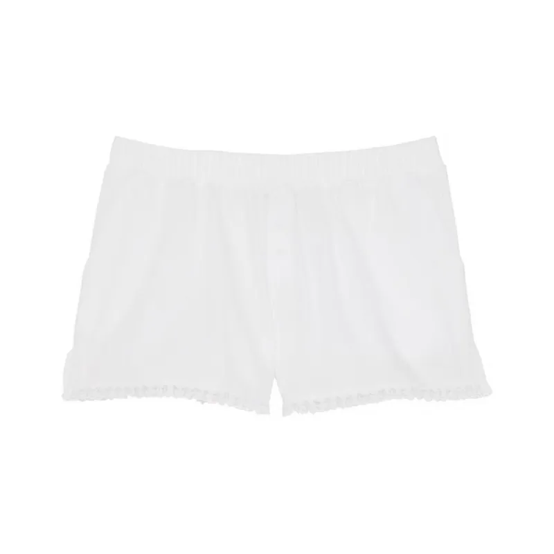 Victoria's Secret PINK By Frankies Bikinis Madison Boxer Poplin Short / WP Casual Shorts Women's White-0