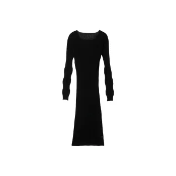 Yohji Yamamoto Long Sleeved Dresses Women's Black