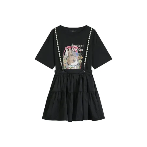 ELF SACK Skirt Set Women's Black