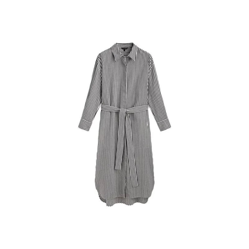 Massimo Dutti Long-Sleeved Dresses Women's Black-0