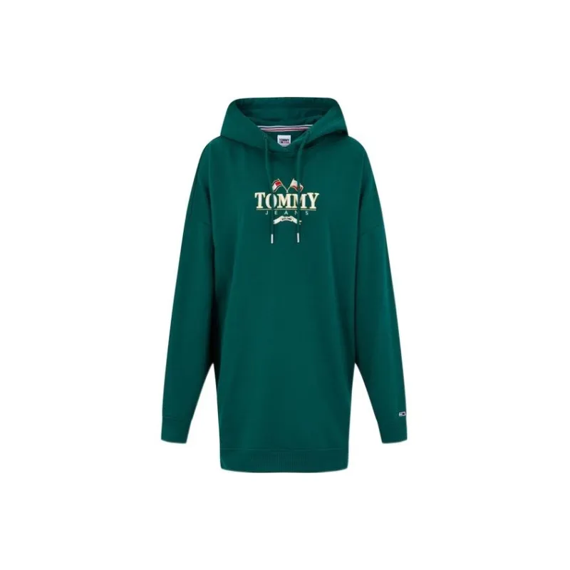 Tommy Hilfiger Long Sleeved Dresses Women's Dark Green-0